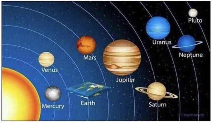 Mauve_Rebel's tweet photo. -Juste un rappel, indispensable, les experts. 

-Prochaine étude : Prouver que d'autres planètes ont la configuration (exacte) de la Terre. 🤓 #Platisme

Ne dit-on pas aux quatre coins du monde ?  #Preuve
@wilus72 @TeeJay25110470 @Opo_40
@Rimk7503 @AernDavid https://t.co/bUbSTOn4ri