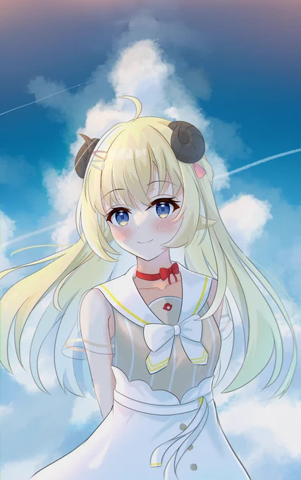 わためぇ3周年おめでとー!!#つのまきあーと #角巻わため3周年 