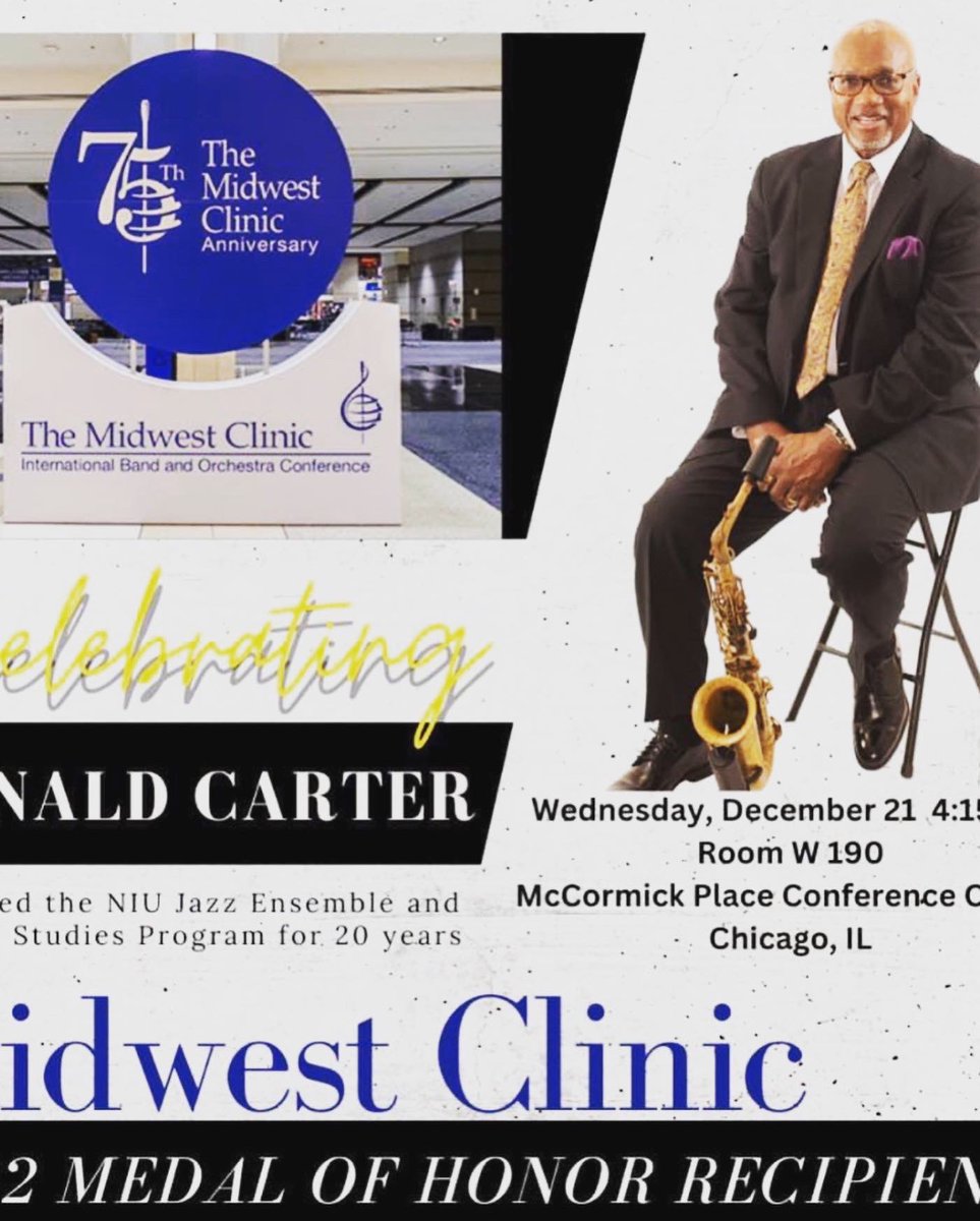 mabc_1904's tweet photo. #FlashBack 
🗣️HAIL WILDCATS❗️
Wildcat Spotlight goes out to Marching Men of Cookman Alum Mr. Ronald Carter. Brother Carter was recognized by the 2022 Midwest Clinic with the Medal of Honor. #HailWildcats https://t.co/kcrECNT324