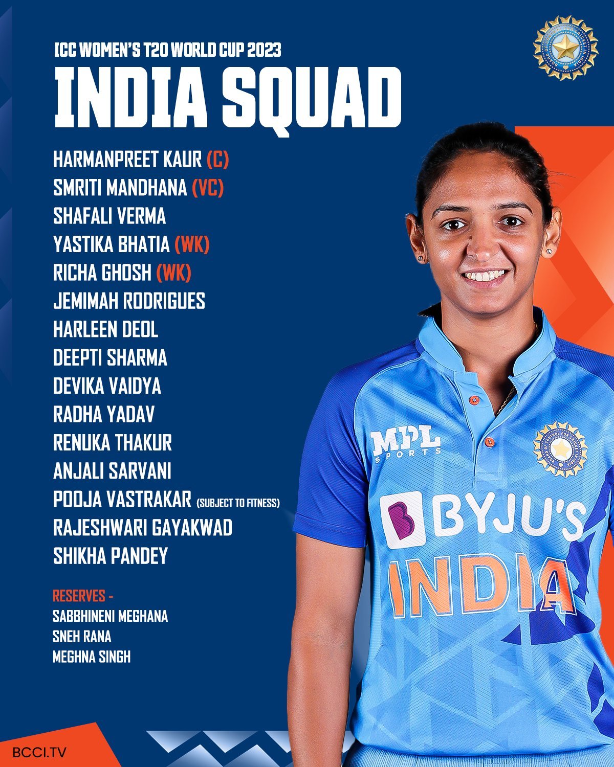t20 world cup 2023 india team captain