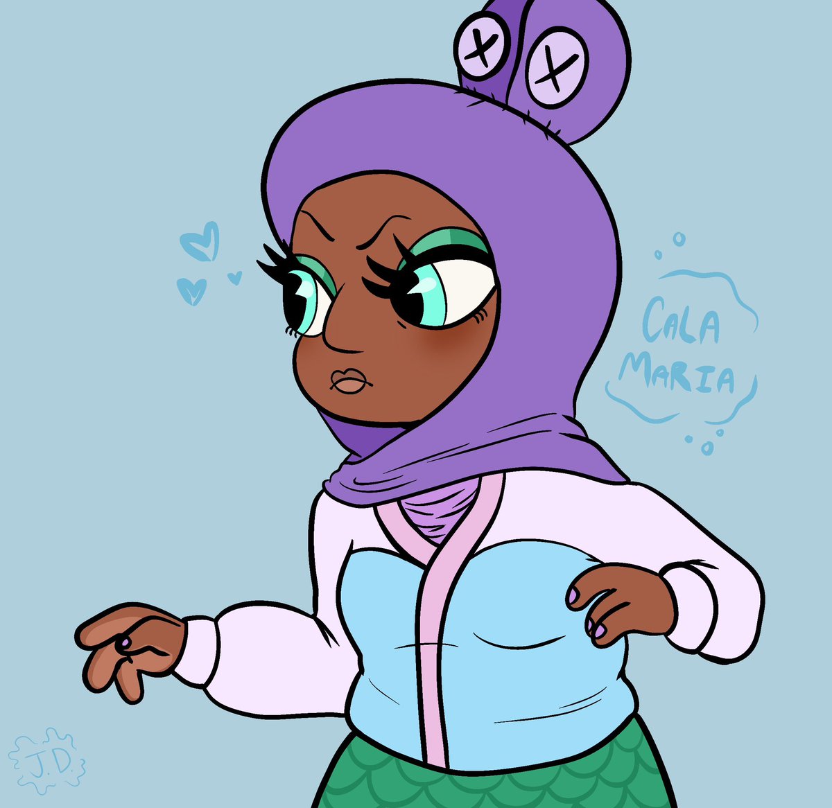 Jaspydunx's tweet image. I’ve been seeing some human Cala Maria edits so I decided to bring my human design for her back 😼