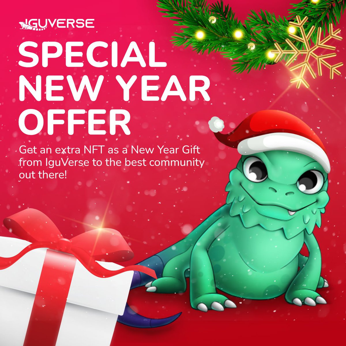 iguverse's tweet photo. 🎁 Receive a gift with our Special New Year Offer!

🕰 Dec 29-31, 00:00 UTC

✨ Buy 2 NFTs of the same Rank. Get another one of that Rank.

🦎Download IguVerse app https://t.co/Qt8nLfvW3O https://t.co/ivKDXQJpBf