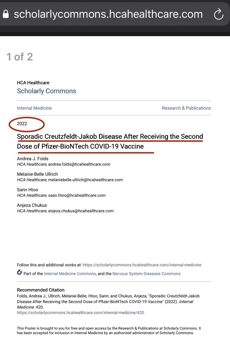 angelanashtn's tweet photo. Remember when “fact checkers” said these aren’t associated with prion disease? Well, they lied about that too. The documents on the right are from HCA Healthcare. https://t.co/iKcXMHMnpG