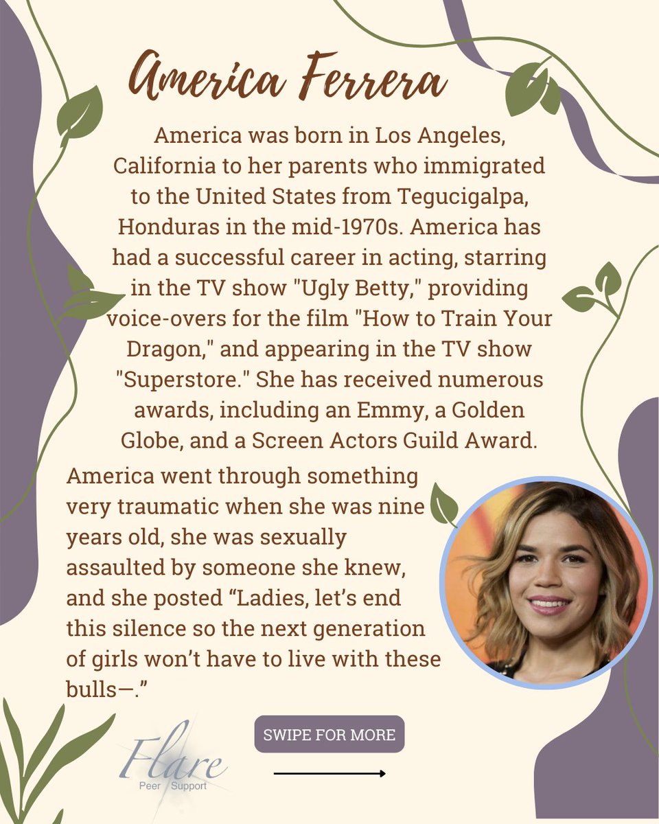 FlareCares's tweet photo. At #Flare, we honour those who speak out on important issues. This week, we recognize @AmericaFerrera as #FlarePersonoftheWeek for their #activism for #womensrights, #immigrantreform, and #equality for all. Thank you for sharing your voice and making a positive impact. https://t.co/SY6yuP85vU