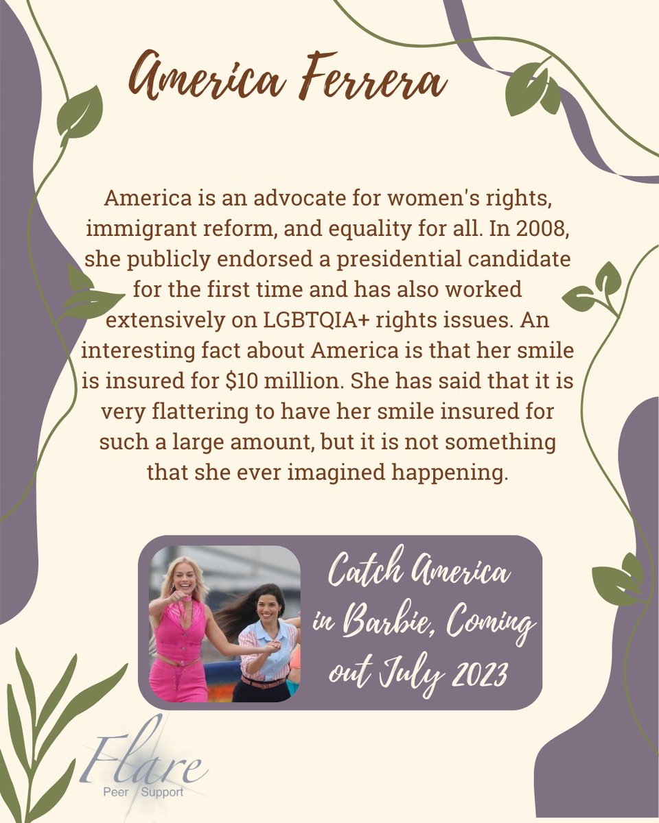 FlareCares's tweet photo. At #Flare, we honour those who speak out on important issues. This week, we recognize @AmericaFerrera as #FlarePersonoftheWeek for their #activism for #womensrights, #immigrantreform, and #equality for all. Thank you for sharing your voice and making a positive impact. https://t.co/SY6yuP85vU