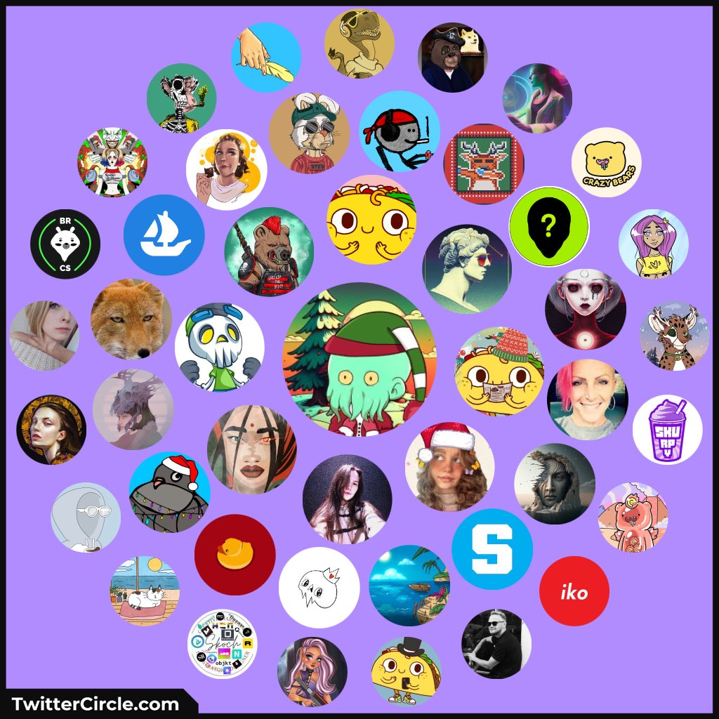 Happy to have so many amazing people and projects around. 

Grateful to all of you guys!

@ROCKSTAR77716
<a href="/nnvincentt/">Nadya 🏹</a>
￼<a href="/baleririnka/">balErina</a>
<a href="/kiivals/">lava🔥💧</a>
<a href="/MaxbearsNFT/">Maxbears Army</a>
@TacoTribeNFTs
<a href="/deltasauce/"></a>
￼@nikos_ec

#NFT #NFTCommunity #NFTProjects