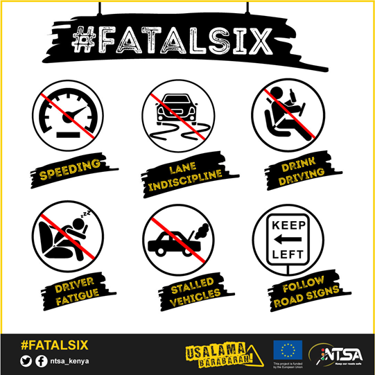 SiayaInstitute's tweet photo. Madere kaeni rada!

Kuspeed, kuwa na uchovu ama kukuwa drunk uki drive, zote zinaweza sababisha ajali . Fuata road signs na gari ikileta shida, iweke tu hapo kando udeal nayo bila kuhatarisha wasee wengine.

#FatalSix #UsalamaBarabarani @ntsa_kenya https://t.co/RbVShIT89t