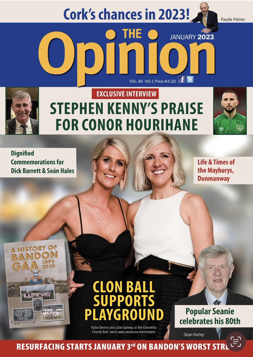 The first 2023 edition of the @theopinion_ie is now on sale. Some serious talent on the front cover 😂.