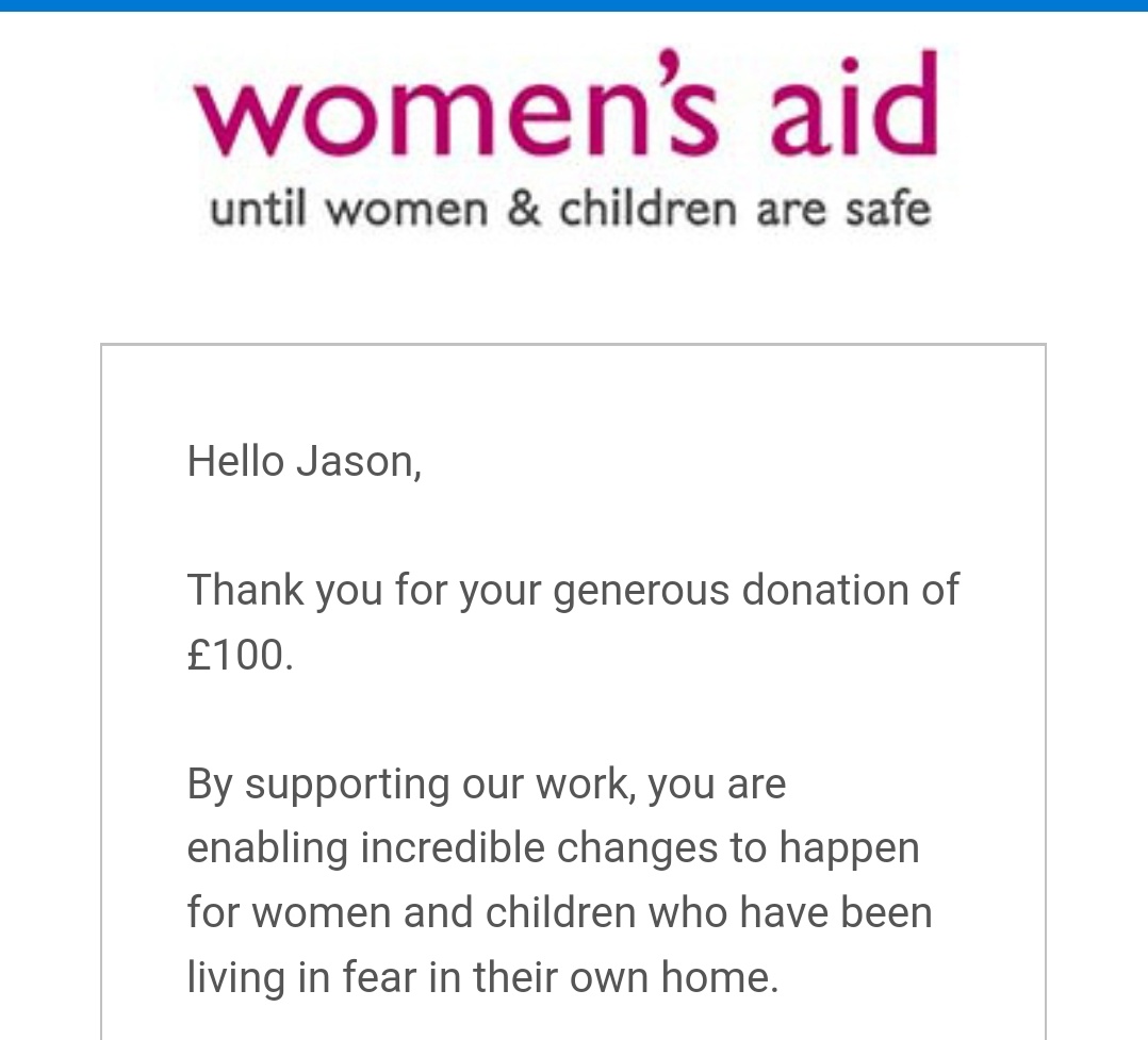 wlwrestling_net's tweet image. We may not be very active here, but the books still sell and the site has ads, so we continue to donate profits to women's charities.

The latest donation does to @womensaid, sadly at a time of the year when they really need support.

#wrestlingcommunity