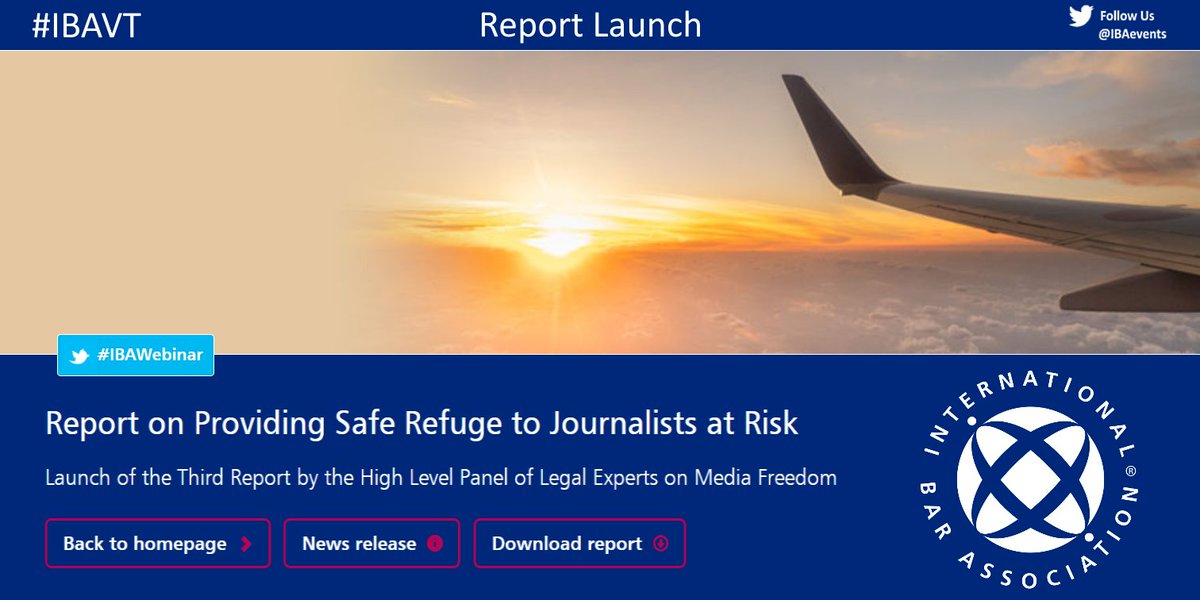 IBAevents's tweet photo. A recording of the launch session of the media freedom report - 'Report on Providing Safe Refuge to Journalists at Risk' at #IBAVT is now available to watch, and the #MediaFreedom Report is available to download on the IBA website ➡https://t.co/R8RnevhiM2 https://t.co/tGU2gEfb59