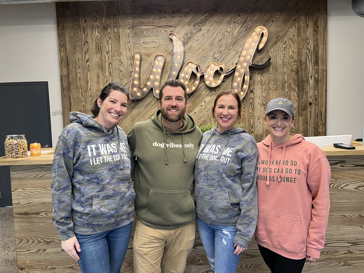 stoneward's tweet photo. Congratulations to client @Hounds Lounge on opening its 5th location earlier this month in Bryant! The Hounds Lounge pack is committed to treating your furry friends like their own—complete with on-site staff 24/7. Check them out at https://t.co/eawL8HR3ZJ. https://t.co/MNLTQc7iC0
