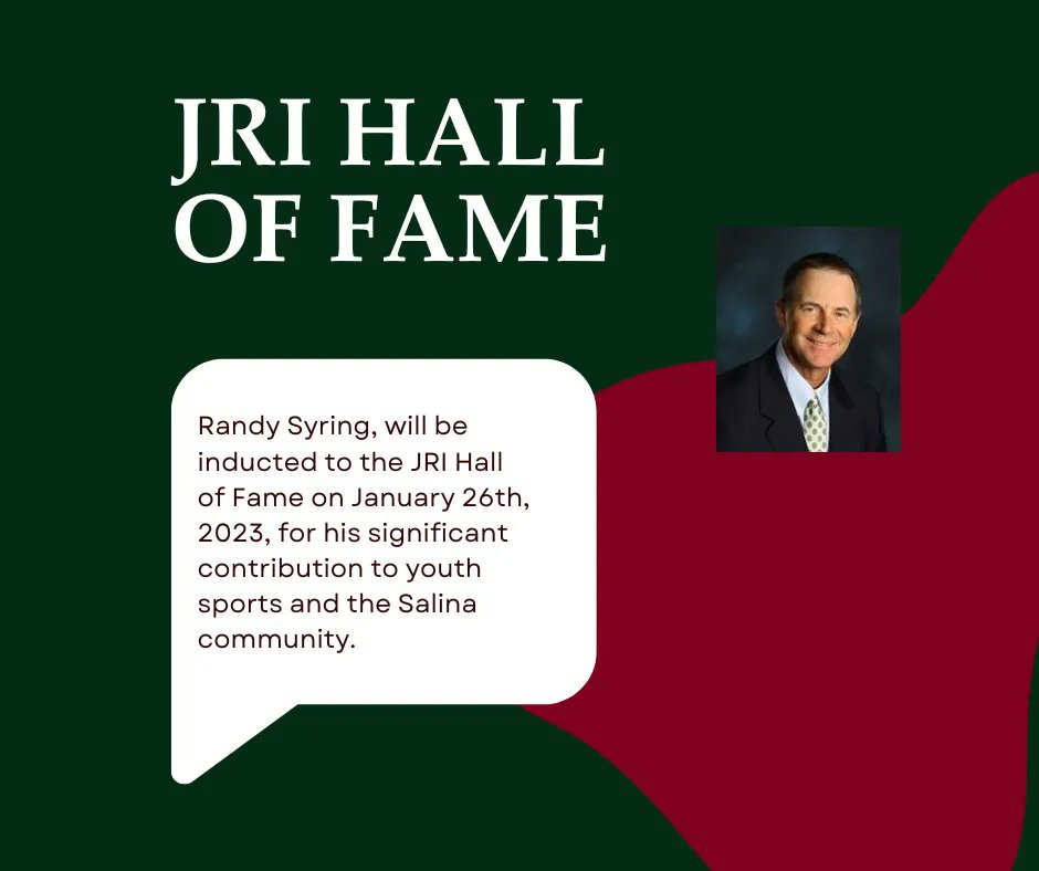 SalinaCC's tweet photo. Randy has been with the Salina Country Club for over 40 years &amp; has positively impacted &amp; inspired countless community members of all ages. We look forward to celebrating Randy Syring as we honor him with this induction. Help us in congratulating Randy by leaving a comment below. https://t.co/j9QBJNRjtr