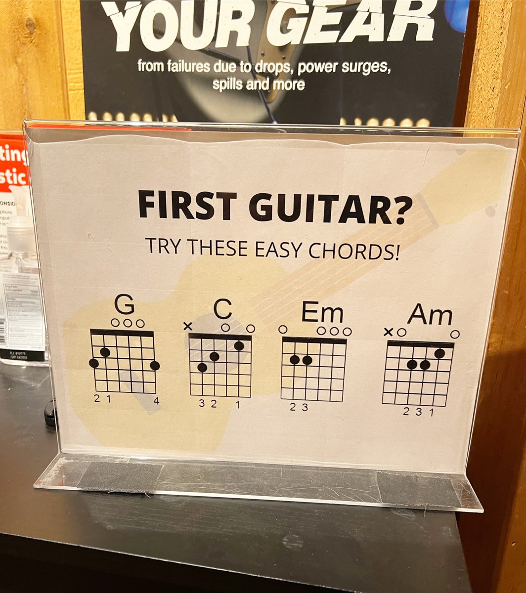 TomoJustFunky's tweet photo. I will do!
Do you know these chords?
Too much information‼️

#guitarcenter #guitar #acousticguitar #acousticguitars #beginer #beginnerguitar #chords #firstguitar #firstguitarlesson #g #c #em #am #toomuchinformation #guitarchords #easychords https://t.co/5Zs7ebKSJW