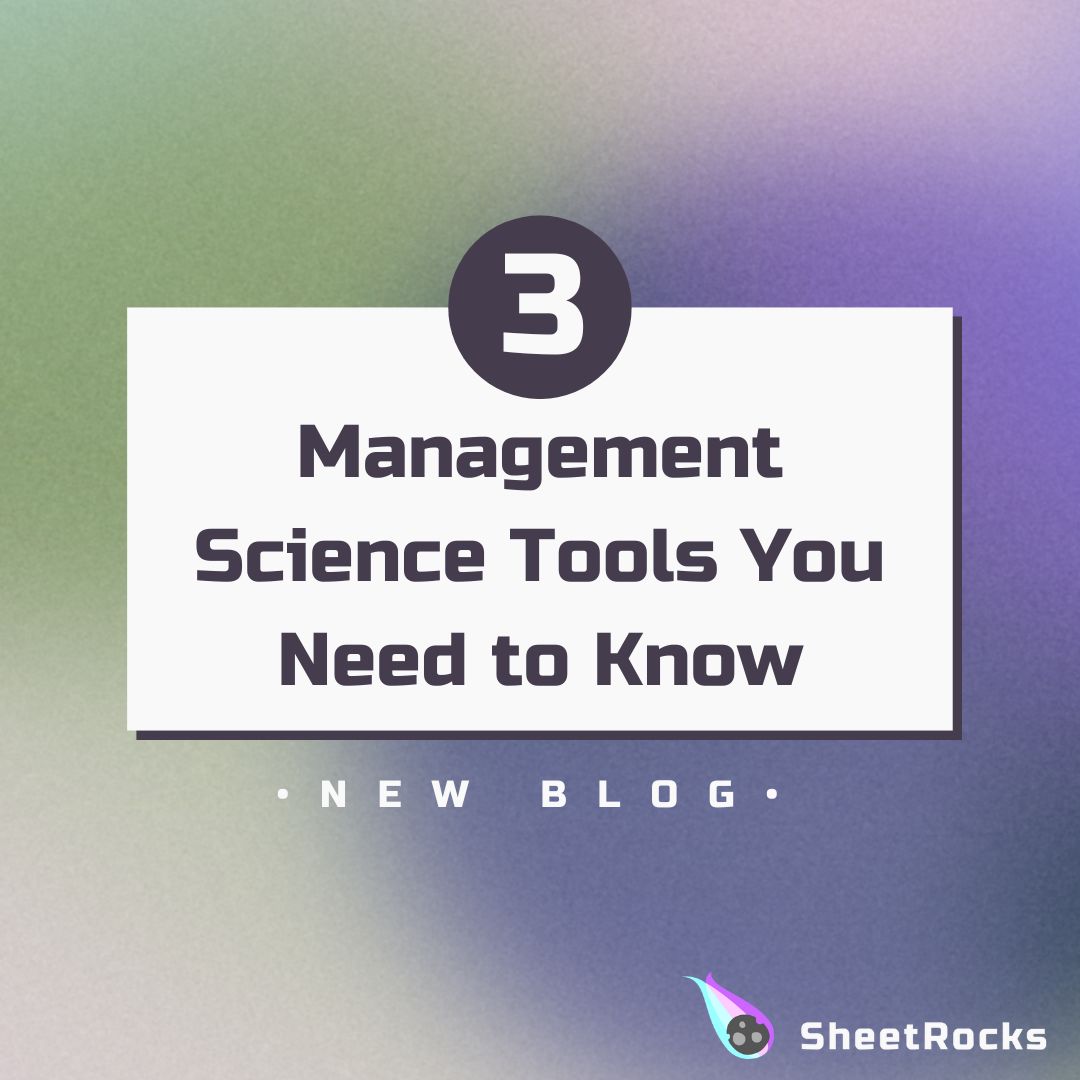 SheetRocksApp's tweet photo. An organization's success relies on the ability to identify &amp; solve problems, streamline planning &amp; management, &amp; manage resources more effectively.

Over on the blog we're sharing 3️⃣ #ManagementScience tools that can help with all of the above ⬇️

https://t.co/JoS58deMoi https://t.co/dTvXsTwipL
