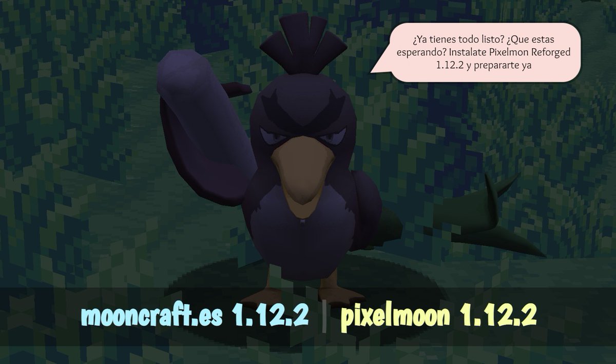 PIXELMOON | En mooncraft.es

¿Ya estas listo? Instala todo lo necesario y únete con nosotros, en 30 minutos la modalidad estará disponible para tí.

Probemos la Beta y atrapemos a todos los Pokemon's
#pokemon #pokemongo #pixelmon #pixelmonreforged
#pikachu #minecraft🧐