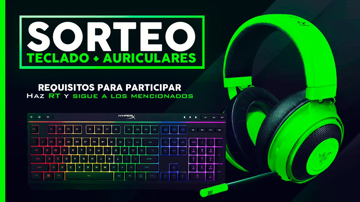 📌#SORTEO SEMANAL🎁 

~ Teclado mecánico + Auriculares gaming 📦

▫️Para participar: Haz RT, Sigue a <a href="/ProGamesTM/">PRO GAMES™🎮</a> y <a href="/joseorttiiz/">José</a>

¬ Termina: 04/01👍

¡SUERTE!🍀