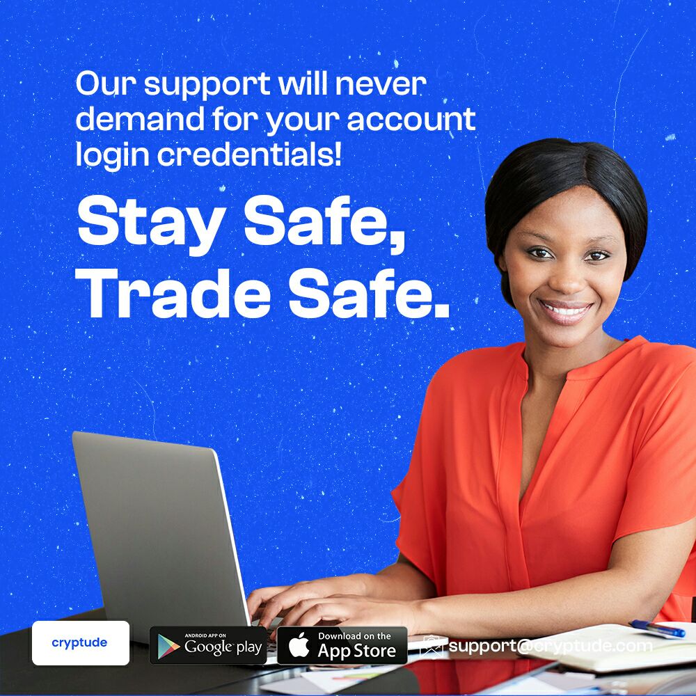 thecryptude's tweet photo. At Cryptude, we take the safety of your funds and the security of your personal data seriously. Your trust is important to us, and we work hard to ensure that your experience with us is safe and secure.   #cryptude.com #cryptude #crypto #bitcoin #eth #btc #sellbtc #safu #giftcard https://t.co/sxymffPDxG