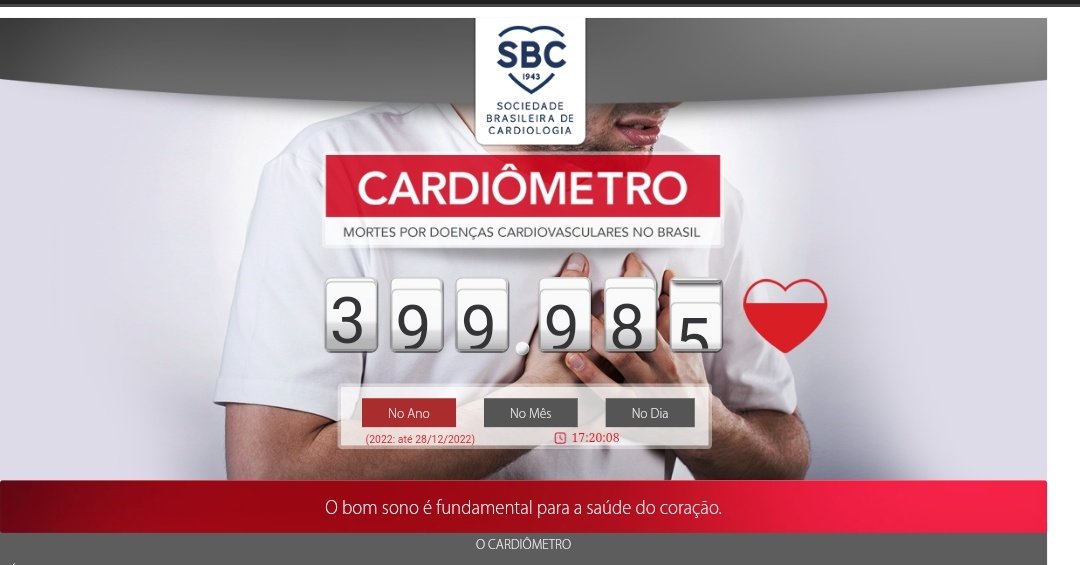 <a href="/DaAcervo/">C.L.A.U.D.I.A</a> <a href="/oncodoras/">Onconaras (3a conta)🌻🇧🇷</a> Batemos 400 mil vítimas de doenças Cardiovasculares somente em  2022, até hoje 28/12. Mais da metade das vítimas de Covid 19 ("acumulado de toda pandemia 2019-2022"). Se continuar nesta velocidade até junho de 2023 o número de vítimas ultrapassa a de Covid. Vacinas RNA☠