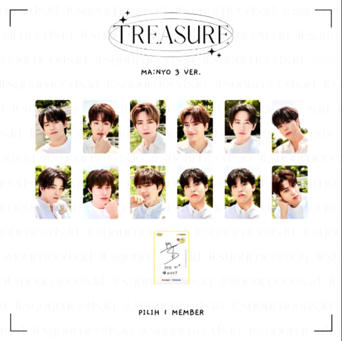 PHOTOCARD TREASURE MA:NYO MANYO 
 shope.ee/2pvgf7VrFo
shope.ee/2pvgf7VrFo
shope.ee/2pvgf7VrFo

#pasarTREASURE
#TREASURE_2023TOUR #BeTheSunInJakarta #BeTheSunJKT #AlwaysHereForSana