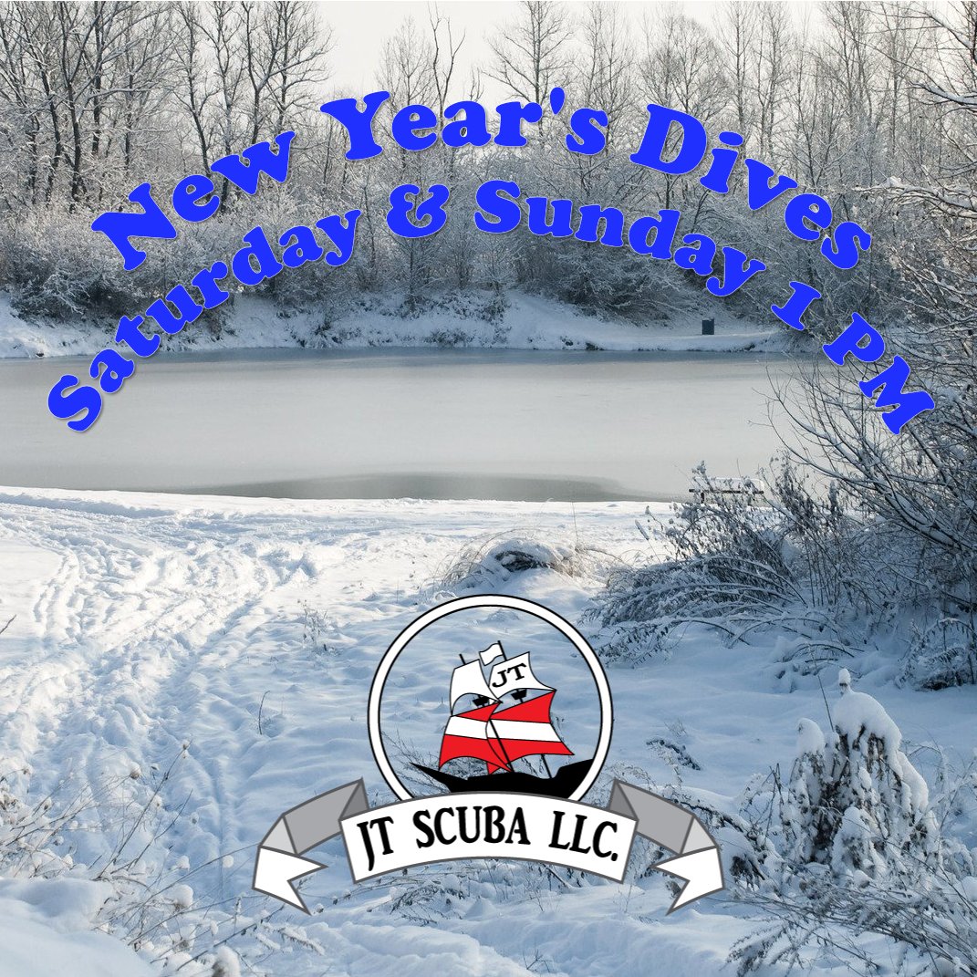 JTScubaLLC's tweet photo. Whether you are looking to get one more dive in this year, or ring in the New Year have you covered. We will be diving on New Year's Eve and New Year's Day at 1 PM.

Please come early if you need rentals or air fills.

Please RSVP with Ted at 724-713-3863 https://t.co/t9puOZphsm