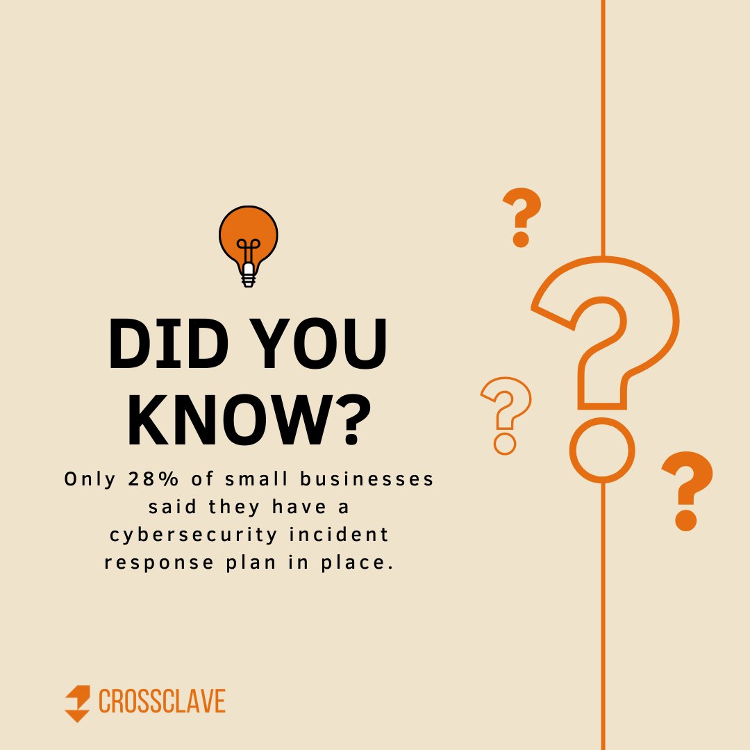 CrossClave's tweet photo. Does your business have a cybersecurity response plan? https://t.co/hHCoHlwv5t