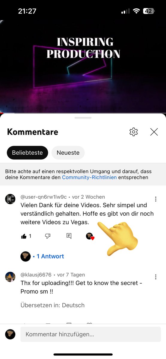 PohakuMalu's tweet photo. Ich finds immer wieder schön wenn ich anderen mit meinen Videos helfen kann👍🍀 #InspiringProduction @MAGIX_INT @magix_DE @vegassoftware https://t.co/QgDgUVEJlN
