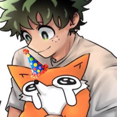 They PPs are my little fox with a birthday hat ASGADAFAG✨️They have given me a thousand years of life I LOVE YOU😭🫂🧡💚🧡💚🧡💚🧡💚🧡 