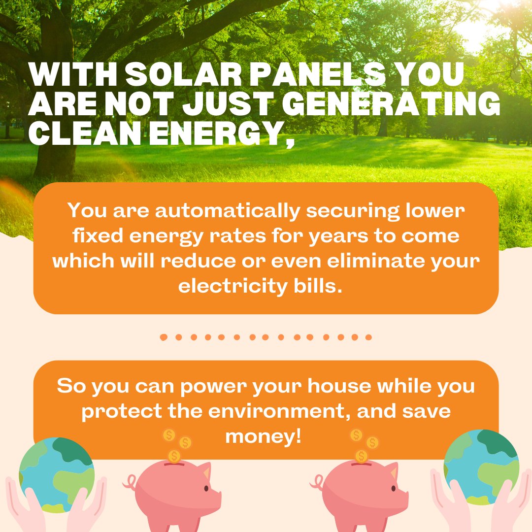 SolarPowerOne1's tweet photo. Solar panels are the best way to go green! 🌞

#solarpanels #solarpower #solarenergy #solar #gogreen https://t.co/ItKgRkZRlF