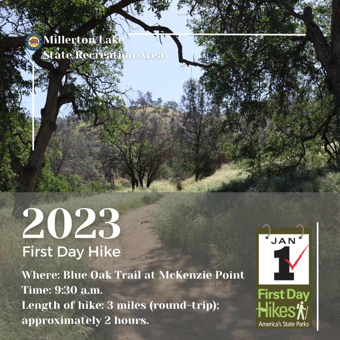 cvdcastateparks's tweet photo. Kick off the new year with Millerton Lake SRA's Annual First Day Hike!
Contact: Eduardo.gonzalez@parks.ca.gov or call (559) 822-2332
We hope to see you there!
#HikeInto2023 #FirstDayHike2023 #HikeWithCAStateParks #CAStateParks #millertonlake https://t.co/ZdQ2sXcwUV