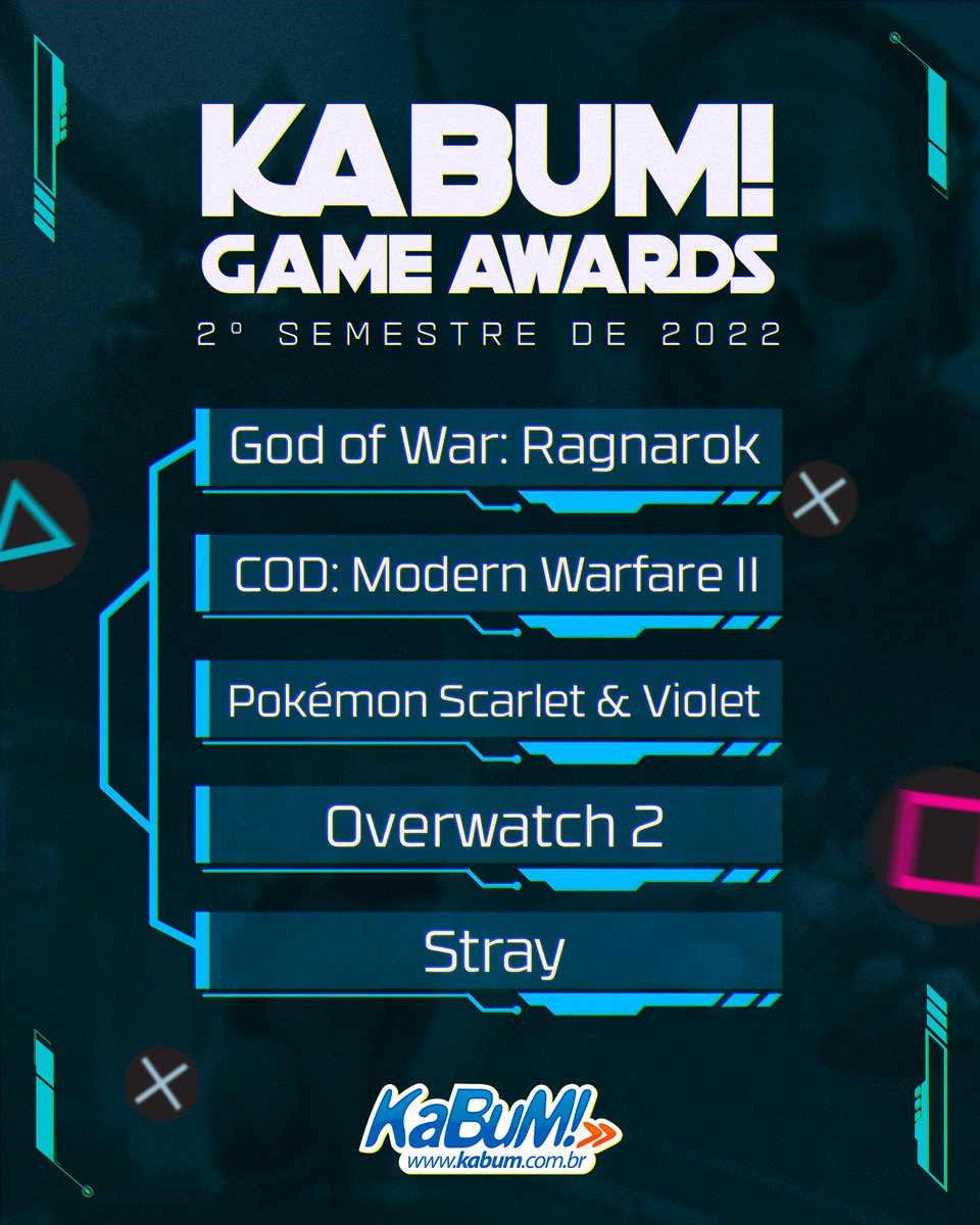 kabumcombr's tweet image. Difícil de escolher, mas tentamos! Os melhores jogos lançados em 2022. E que venha 2023.

E aí, qual é o seu jogo favorito da lista? #ContaProNinja