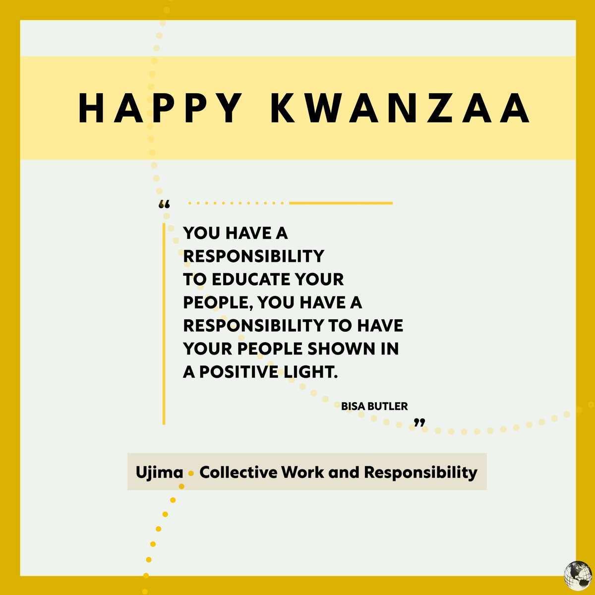 Ujima | Collective Work &amp; Responsibility

Ujima gives us the day to reflect on integrity &amp; accountability within our community. #Kwanzaa2022

"You have a responsibility to educate your people, you have a responsibility to have your people shown in a positive light." - Bisa Butler