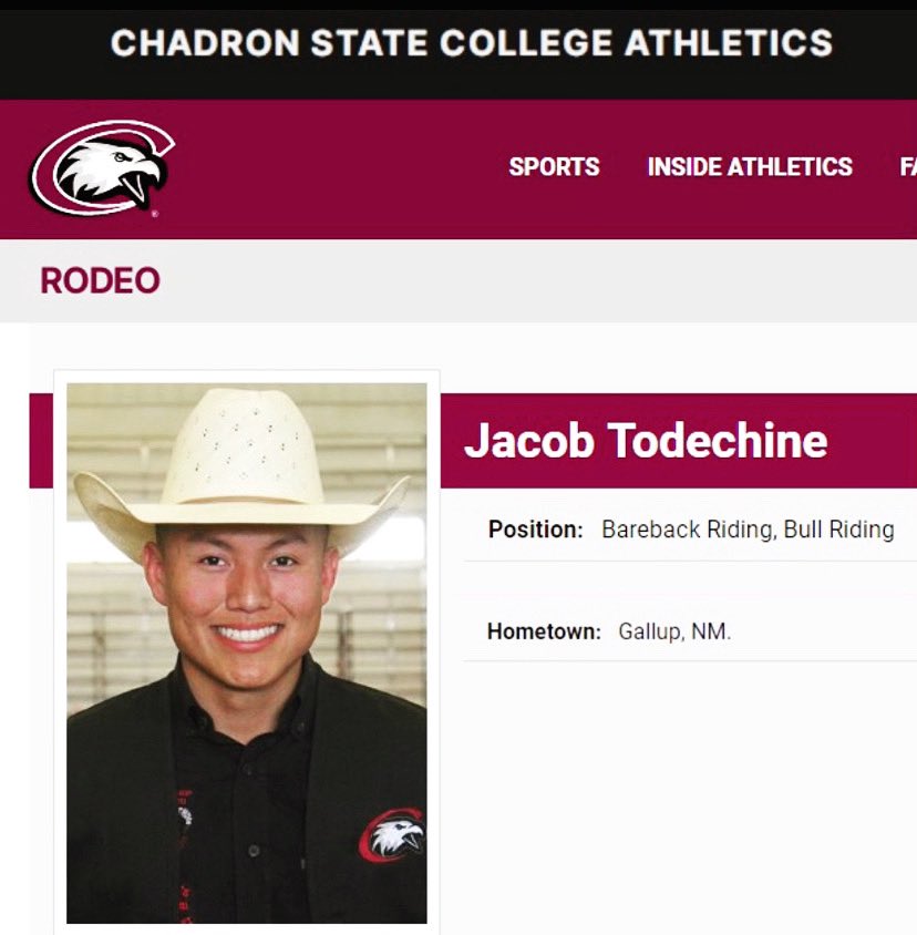 JacobTodechine's tweet photo. Don’t forget to check out my new Athlete Profile on CSC Rodeo! Ready to go again for next semester.. 🦅

#CSC #College #Rodeo https://t.co/71xybjJIZA