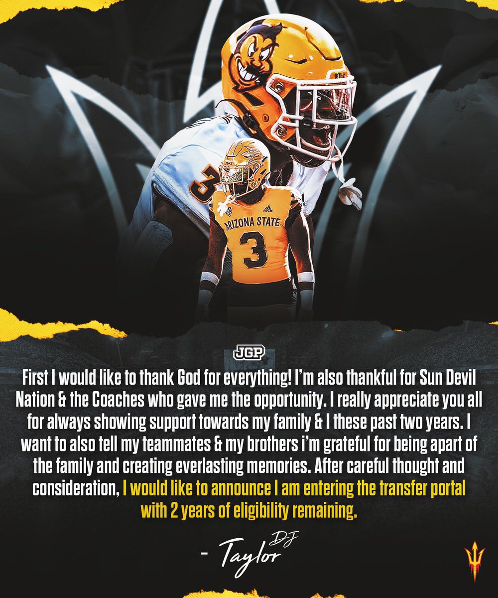 djtaylorjr_'s tweet photo. Thank you, Sun Devil Nation🤞🏾💫 https://t.co/RX6R7ZSoPV