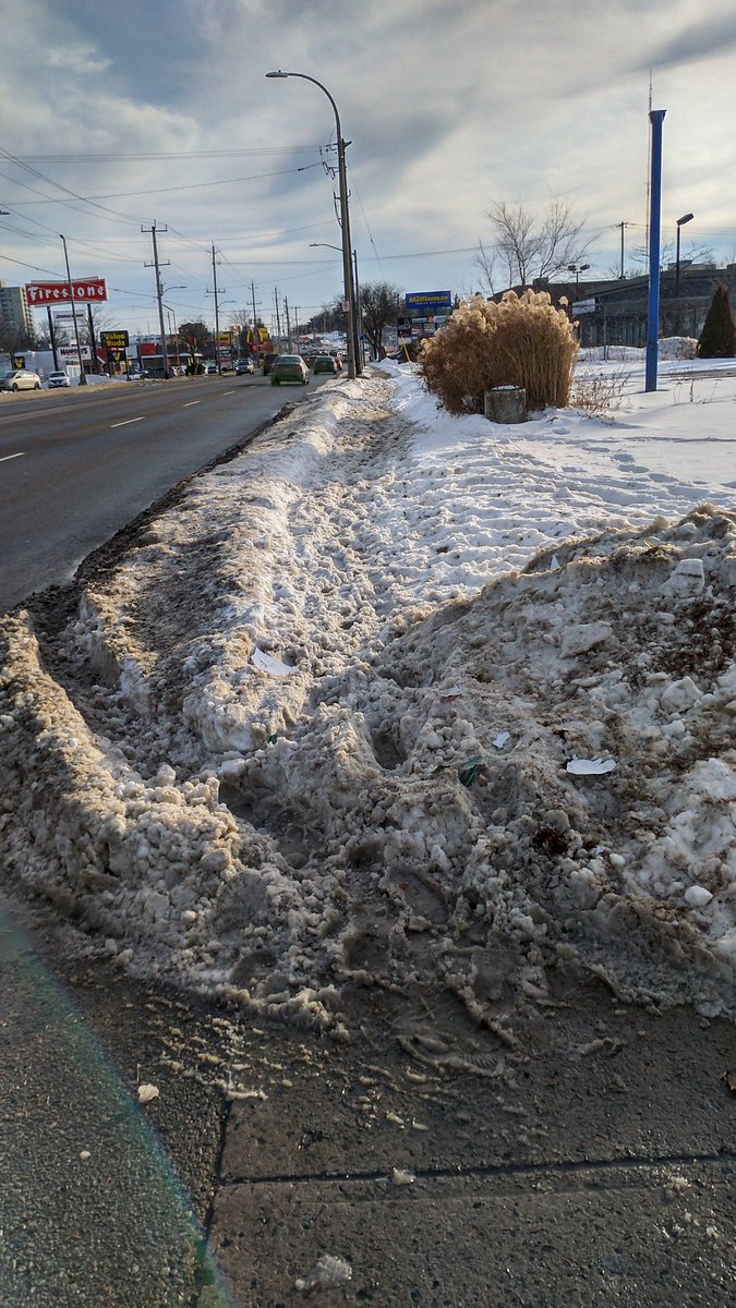 How can major sidewalks still be like this 4 days after a storm?! For most, this is only an annoyance but for anyone with mobility issues or parents pushing strollers, etc it's a major hurdle #ldnont