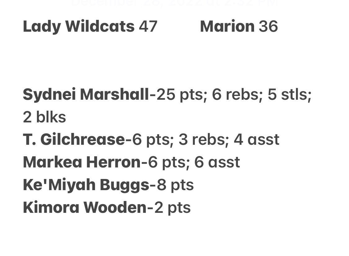 Sherri Smith (@sherris_80) on Twitter photo Lady Wildcats stats from our 1st game at Sandra Meadows Classic. Wildcats defeat Marion 47-36. Next game at 7:30 pm <a href="/AthleticsFCPS/">FCPS Athletics</a> <a href="/johnvarlas/">John Varlas</a> <a href="/MajorPrepSports/">Major Prep Sports</a> <a href="/memphispreps/">CA Prep Sports</a> <a href="/The_Coach_Radar/">The Coach Radar</a> <a href="/meadowsclassic/">SandraMeadowsClassic</a> Lady Wildcats stats from our 1st game at Sandra Meadows Classic. Wildcats defeat Marion 47-36. Next game at 7:30 pm <a href="/AthleticsFCPS/">FCPS Athletics</a> <a href="/johnvarlas/">John Varlas</a> <a href="/MajorPrepSports/">Major Prep Sports</a> <a href="/memphispreps/">CA Prep Sports</a> <a href="/The_Coach_Radar/">The Coach Radar</a> <a href="/meadowsclassic/">SandraMeadowsClassic</a>