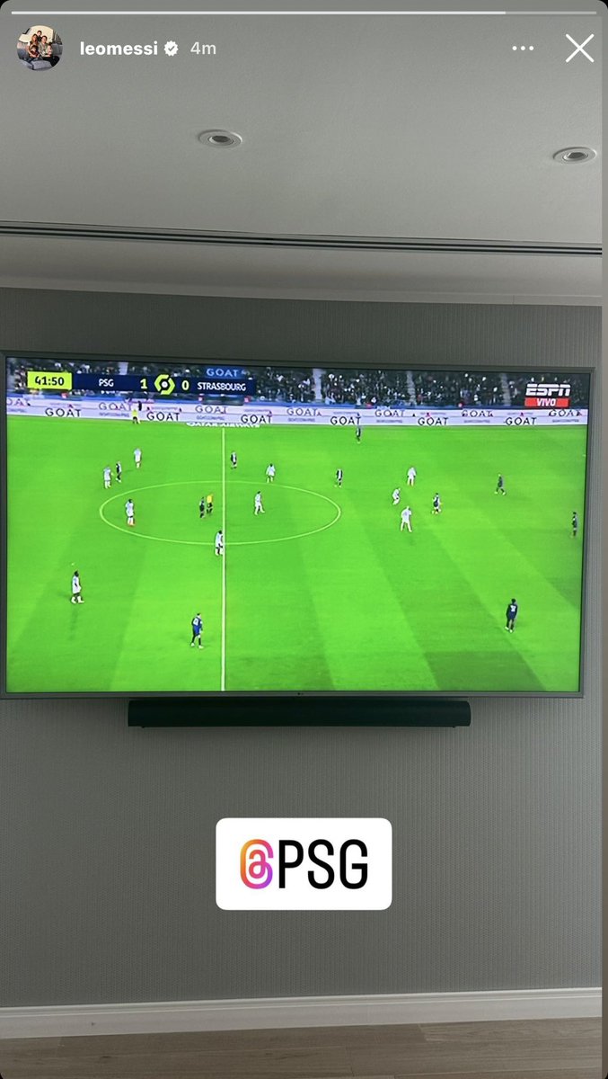 PSG Report On Twitter Leo Messi On Instagram Watching The PSG Game