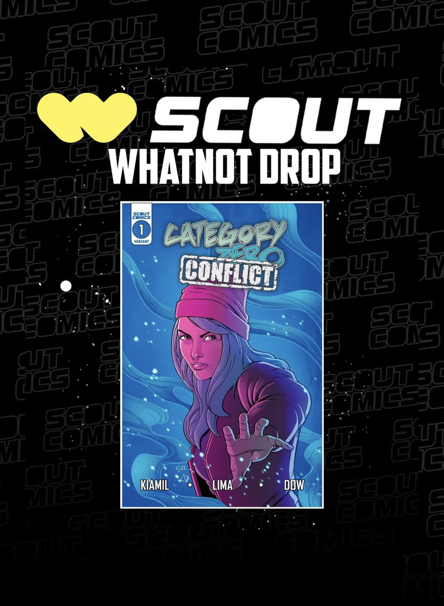 ScoutComics's tweet photo. Cover drop day with our Brand New WhatNot setup! Featuring the return of a cult favorite, Category Zero! Starts at 5:30pm EST! Link is in the comments! https://t.co/9XnmAF10Wf