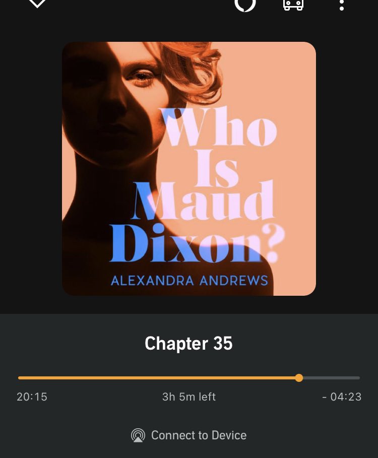 Oh my God!!This is the most wonderfully suspenseful audiobook I’ve had in a very long time. #WhoIsMaudDixon it’s like if the Talented Mr Ripley was inspiring novelist 😍. So many delicious problems!