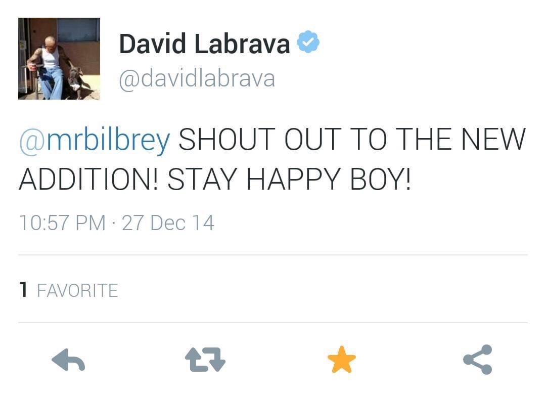 mrbilbrey's tweet photo. @davidlabrava had to share this with you. 8years ago you gave my new baby a shout-out on Twitter. He just turned 8 and is always a “Happy” Boy. #SOA https://t.co/oT3oTvz2Wc