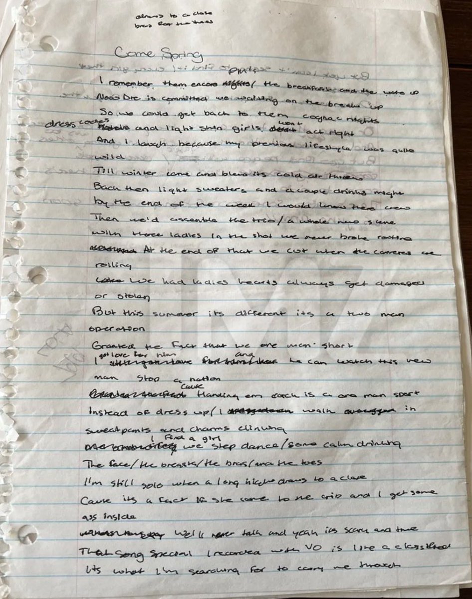 archives33's tweet image. Drake teenage lyrics page (3)