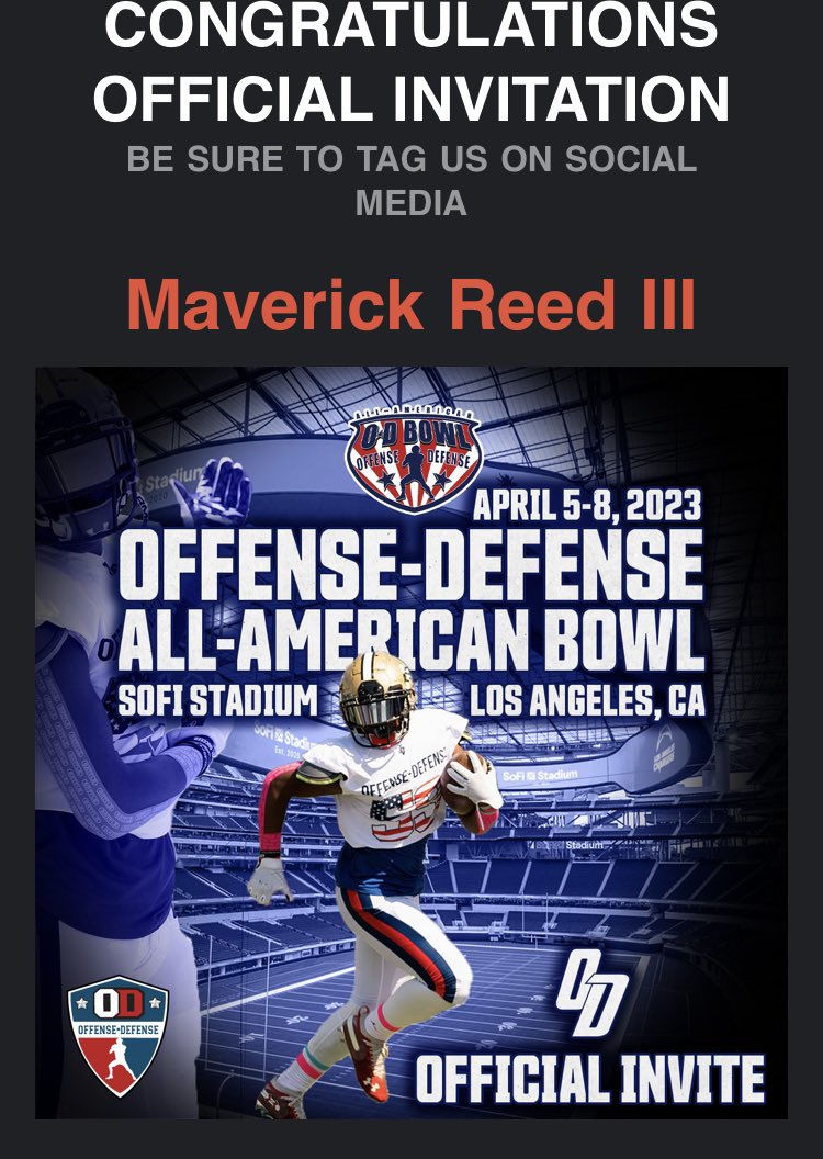 Thanks for the invite <a href="/ODFootballCamps/">Offense-Defense Football</a>