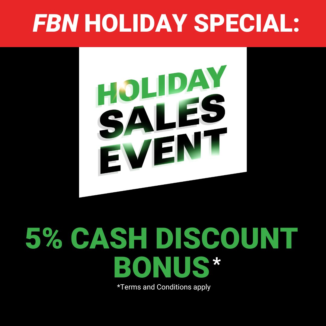 FBNFarmers's tweet photo. The FBN® Holiday Sales Event Is On! Get an additional 5% off on select crop protection + seed products when you pay cash through Jan. 6, 2023. https://t.co/WEHTW56XaS #SaveWithFBN #FBN https://t.co/VO36uOVfaE