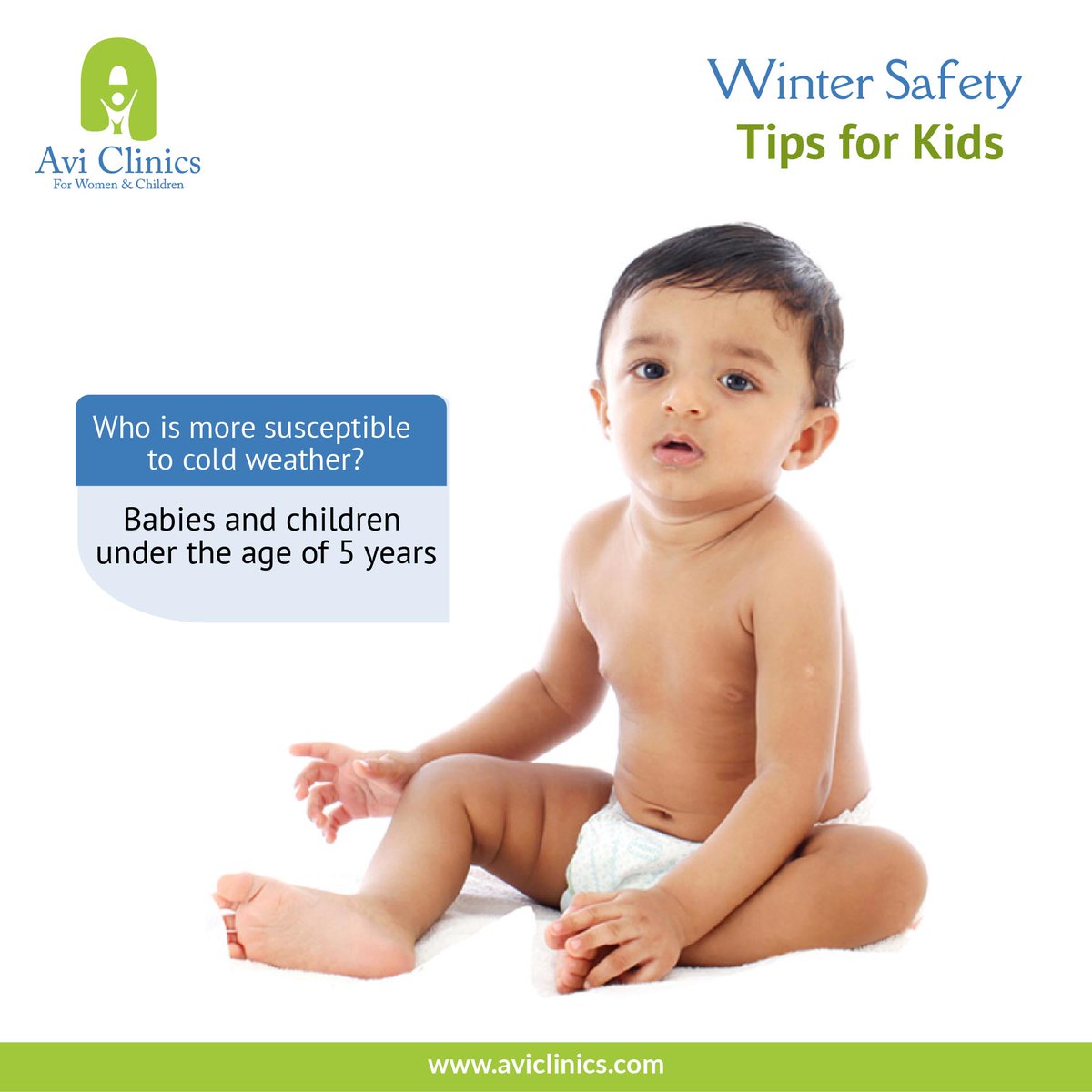 Winter Safety Tips for Kids

Who is more susceptible to cold weather?
Babies and children under the age of 5 years

#Weather #WeatherSafety #WeatherSafetyTips #TipsForKids #WinterTips