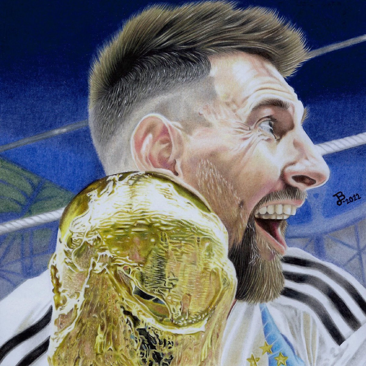Ejboart's tweet photo. ¡Campeones del mundo!
.
@leomessi @afaseleccion @fifaworldcup
.
.
.
#messi #leomessi #afaseleccion #psg #fcbarcelona #qatar2022 #mundialqatar2022 #portrait #messi10 #messifans #dibujosalapiz #drawpencil #dibujantes #drawing #retrato #argentina #dibujosacolores #campeones #ejboart https://t.co/9822BDXsqD