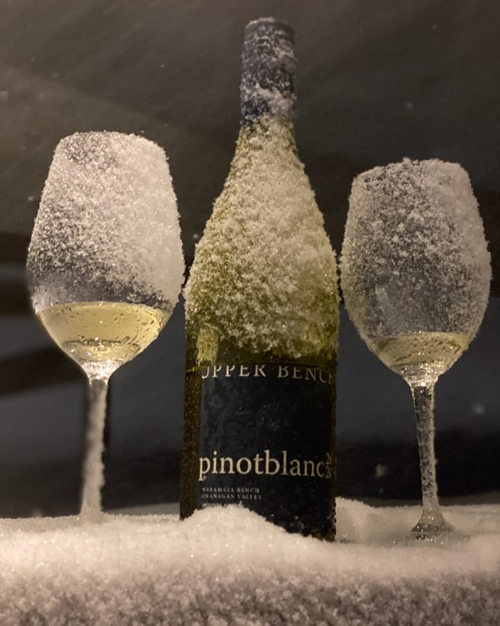 upperbench's tweet photo. Who says you can't enjoy a crisp white wine on a winter's day? Are you opening any special bottles this week?
.
.
.
#upperbench #naramatabench #bcwine #wine #winterwines #winterwhites #hottubwine #hottubtime #whitewineallthetime #whitewinetime #supportbcwine #winewednesday https://t.co/ocyeXymTHp
