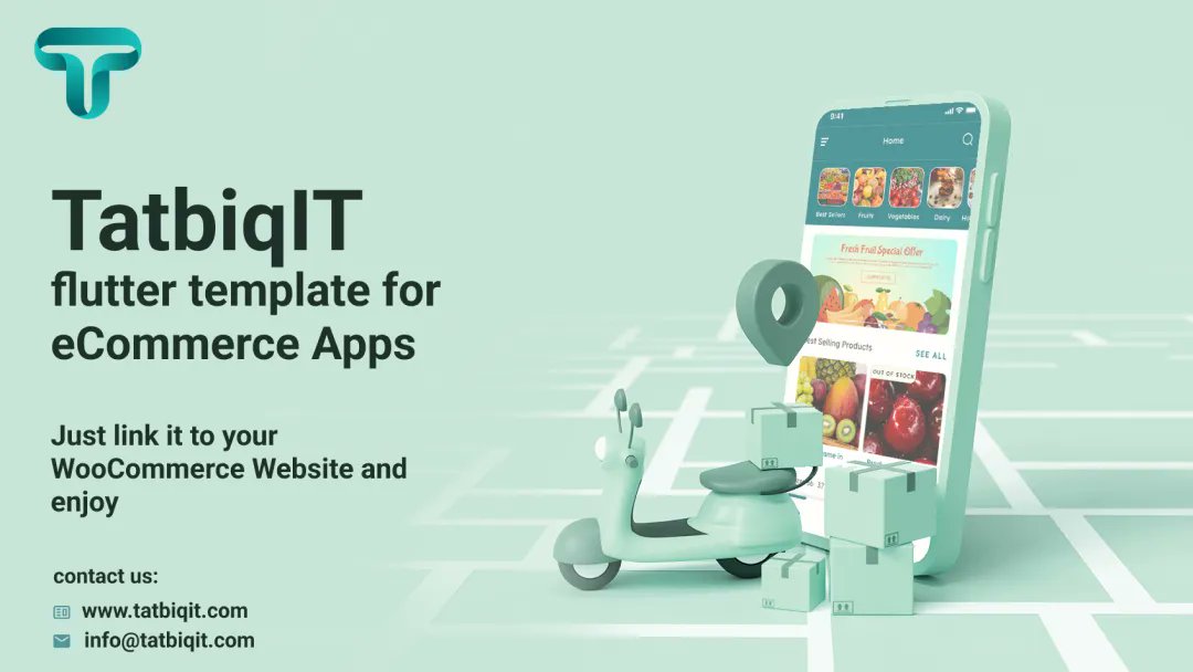 TatbiqIT's tweet photo. TatbiqIT Flutter Template For eCommerce App
The new product of TatbiqIT supports all businesses that seek a mobile application. Check out TTQ eCommerce App.
Read more on TatbiqIT : https://t.co/VlpLp7lhhv https://t.co/7qWXByrlkp