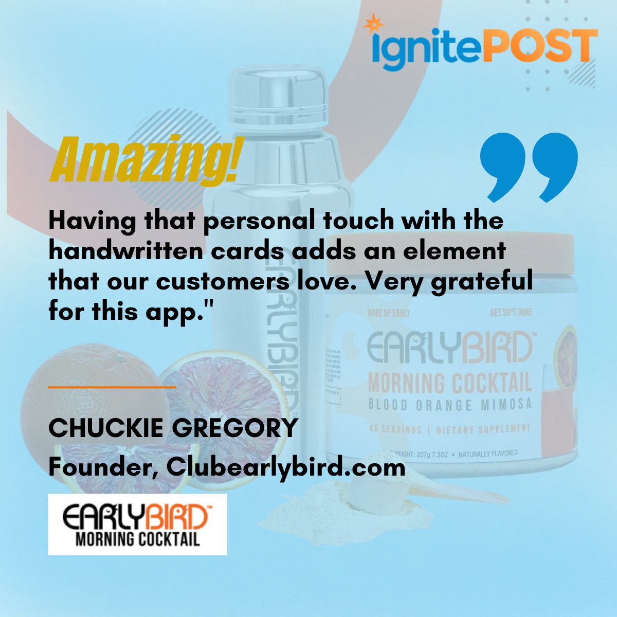 👍Through IgnitePOST, Club Earlybird was able to create an amazing experience for their VIP customers! 🥰

👉ignitepost.com

#customerexperience #handwrittencards #customerslove #app #amazingexperience #clubeearlybird #IgnitePOST #marketing #business