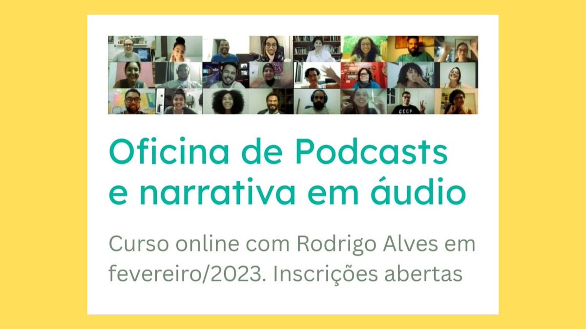 Boa tarde. Bora? 😉
bit.ly/oficina2023