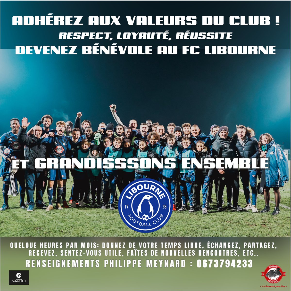 fc_libourne's tweet photo. Le Fc Libourne recherche activement des bénévoles pour les jours de matchs et ce, dès que possible. 

Si vous êtes intéressés, merci de contacter Mr Meynard  au 0673794233 #libourne https://t.co/xnCFNrvHB8