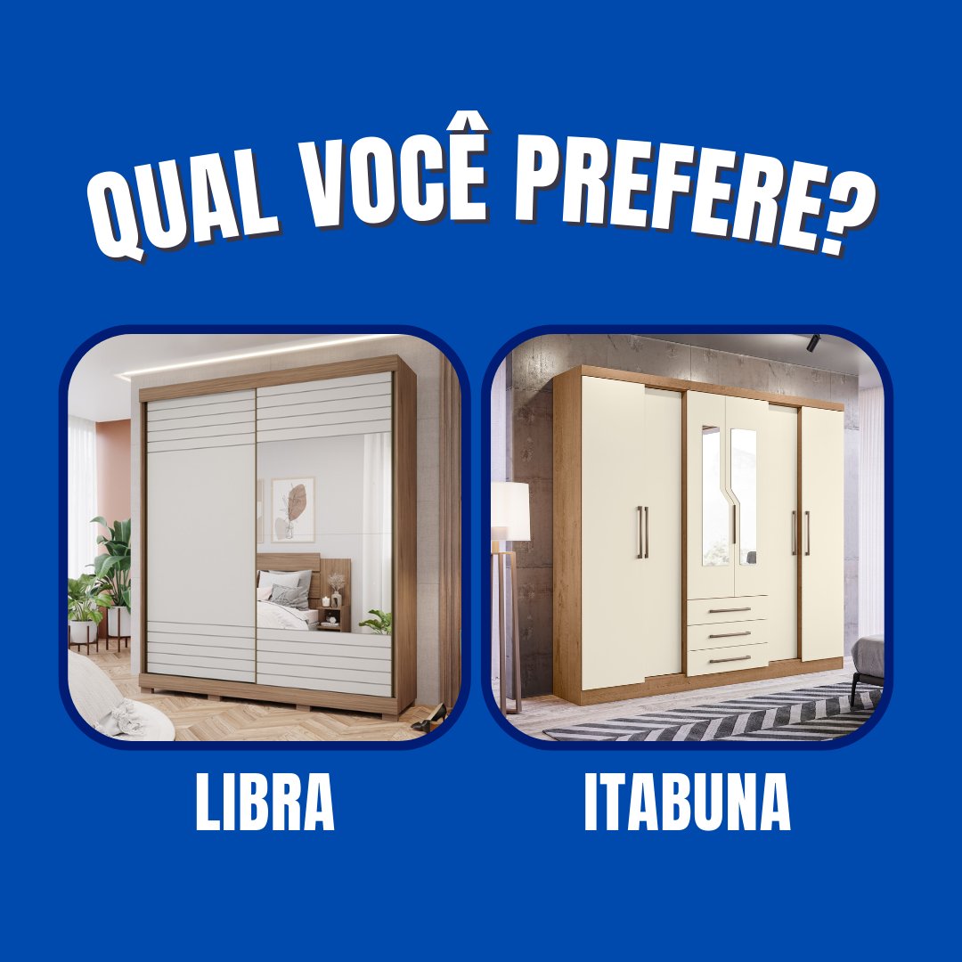 LojasMarabraz's tweet photo. Comenta aqui, qual guarda-roupa você mais gostou? 😍

#guardaroupa #quarto #decoração https://t.co/5ZCXSytBFQ